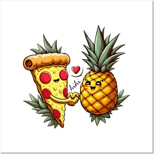 Love Cute Pride Pineapple Pizza Posters and Art